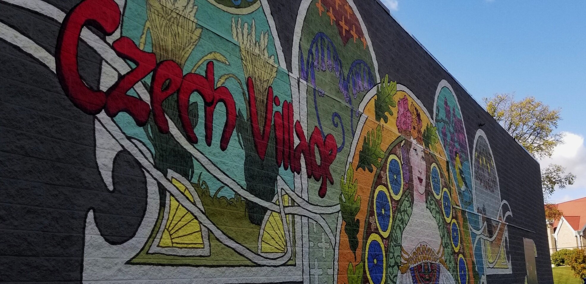 Czech Village mural