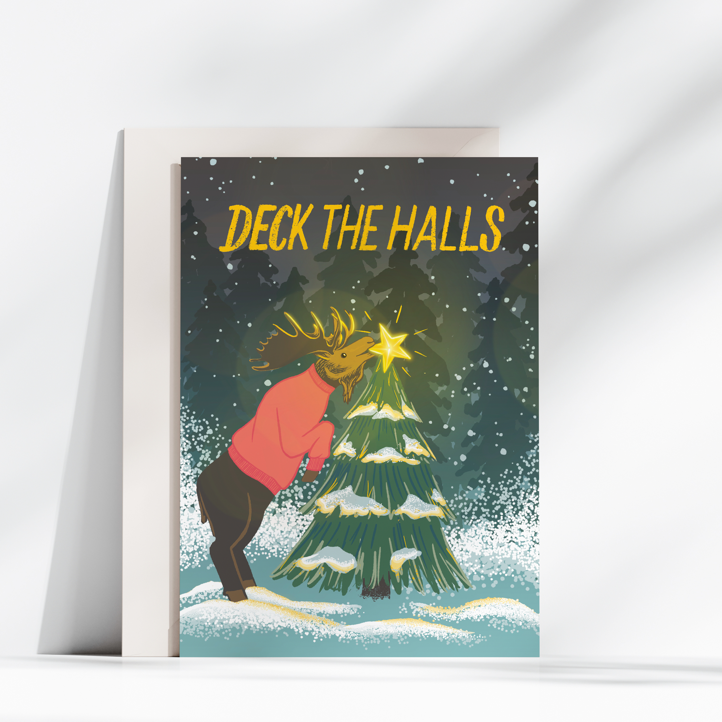 Moose Holiday Card