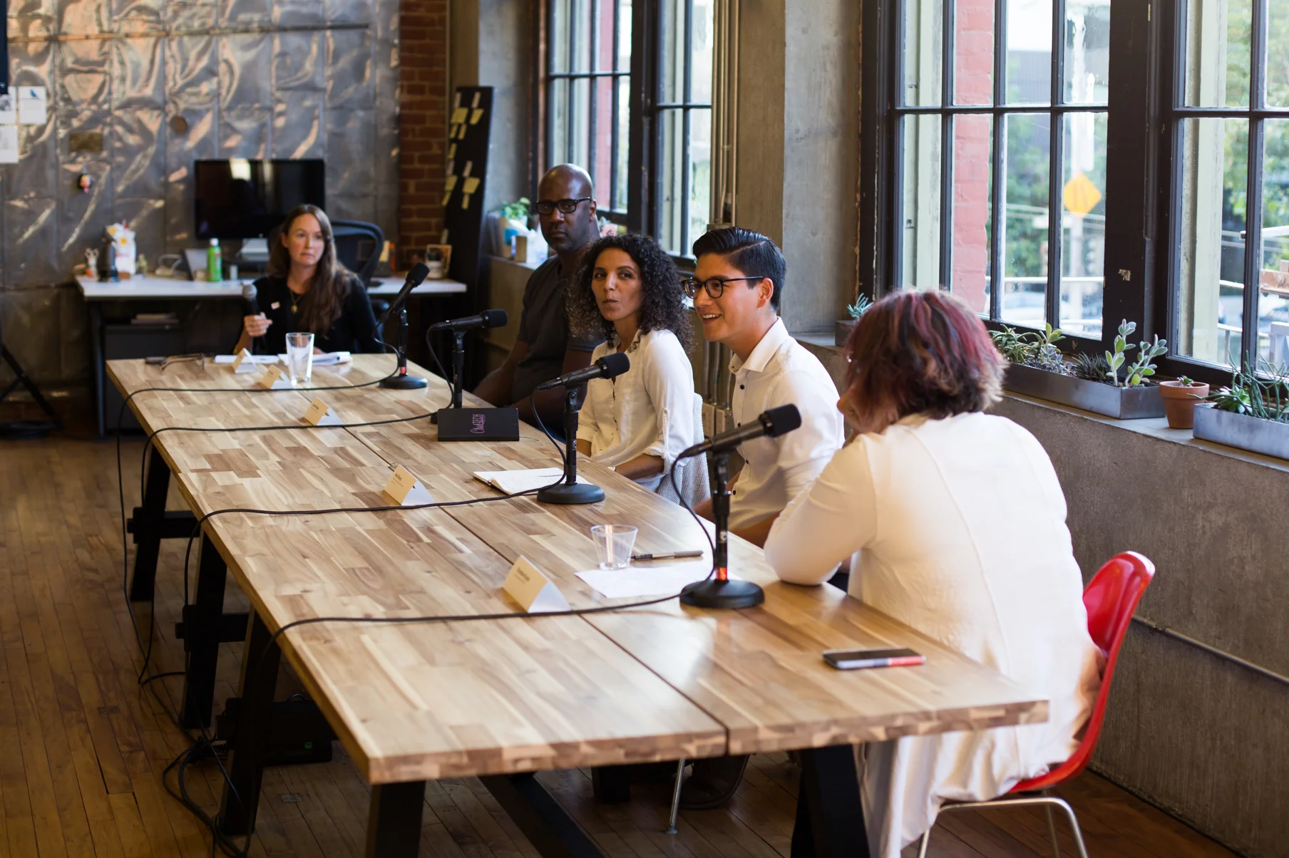Panelists represented local organizations dedicated to providing more inclusion and opportunity within the realm of design, technology, or in STEM fields. Organizations included Inneract Project , ChickTech Bay Area , and California Academy of Sciences .