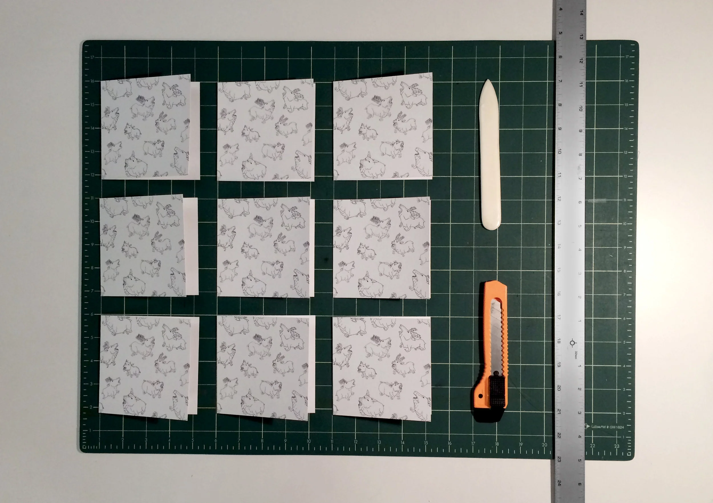 Cards were hand cut and packaged.