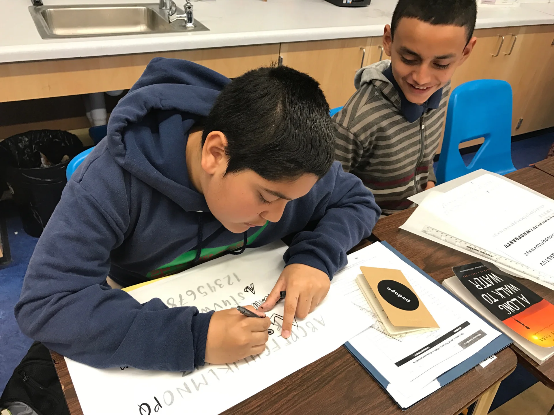 Some kids even began to draw out their own typefaces, using the existing letters to build off of. It was awesome to see what they came up with in such a short time frame.