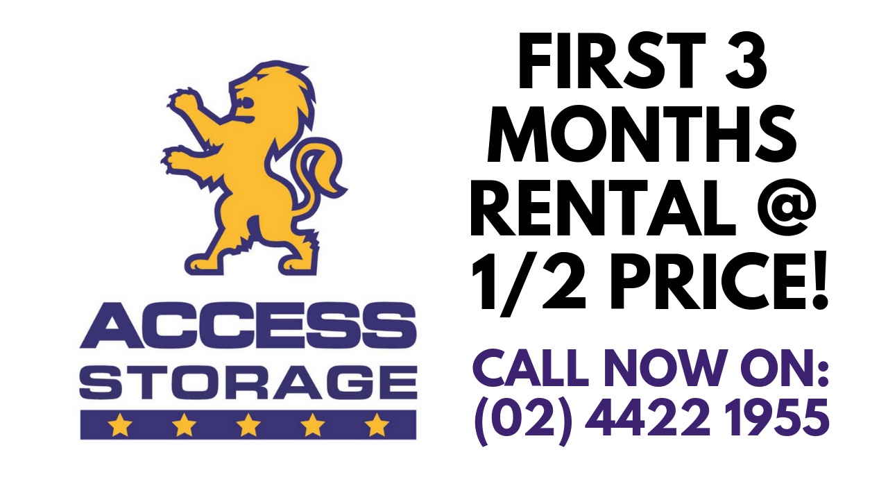 Access Storage 2019 Rental Offer - First 3 Months Rental @ Half Price!*