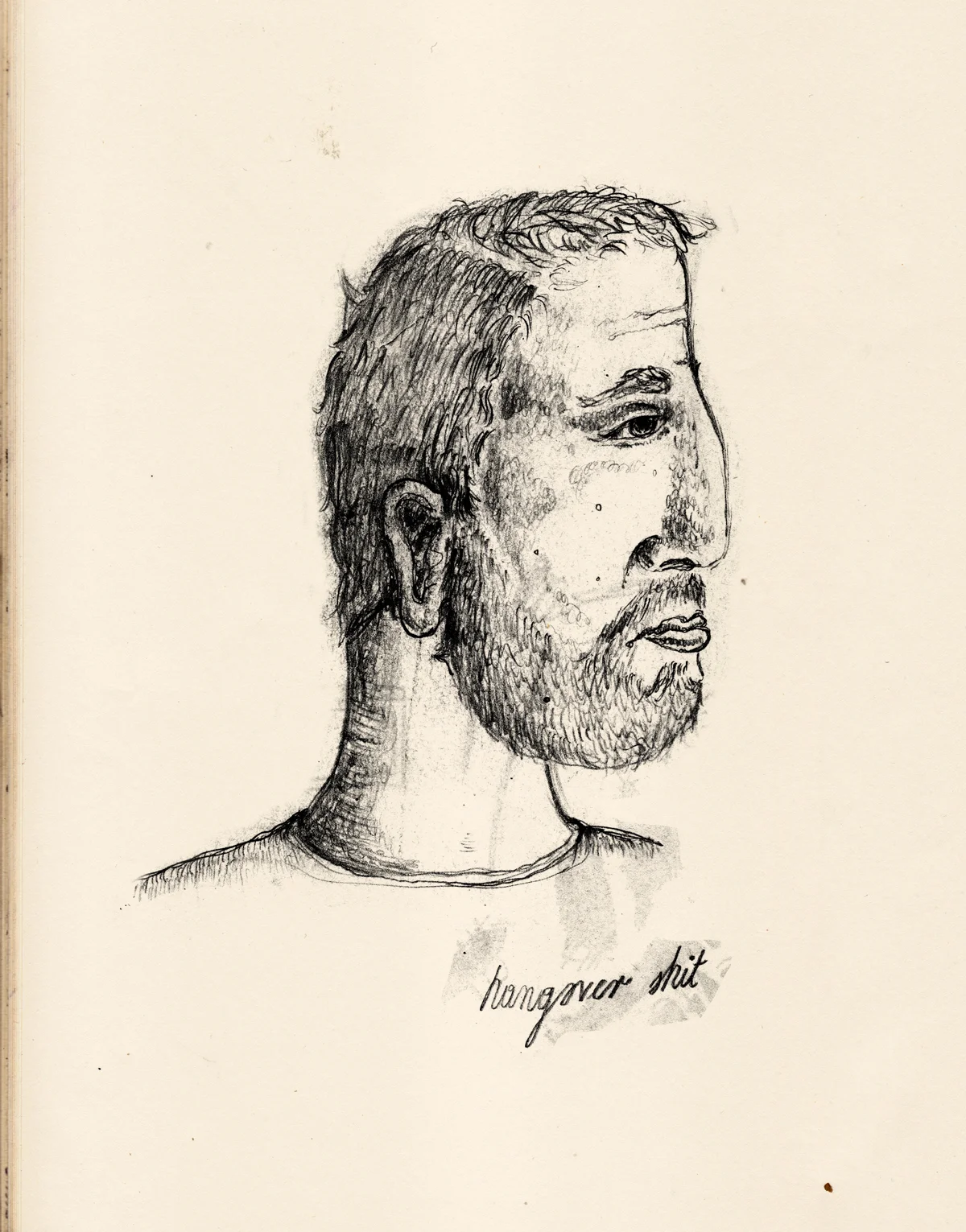 Portrait of Luigi, Andrew Khosravani on the day after going out and drinking.