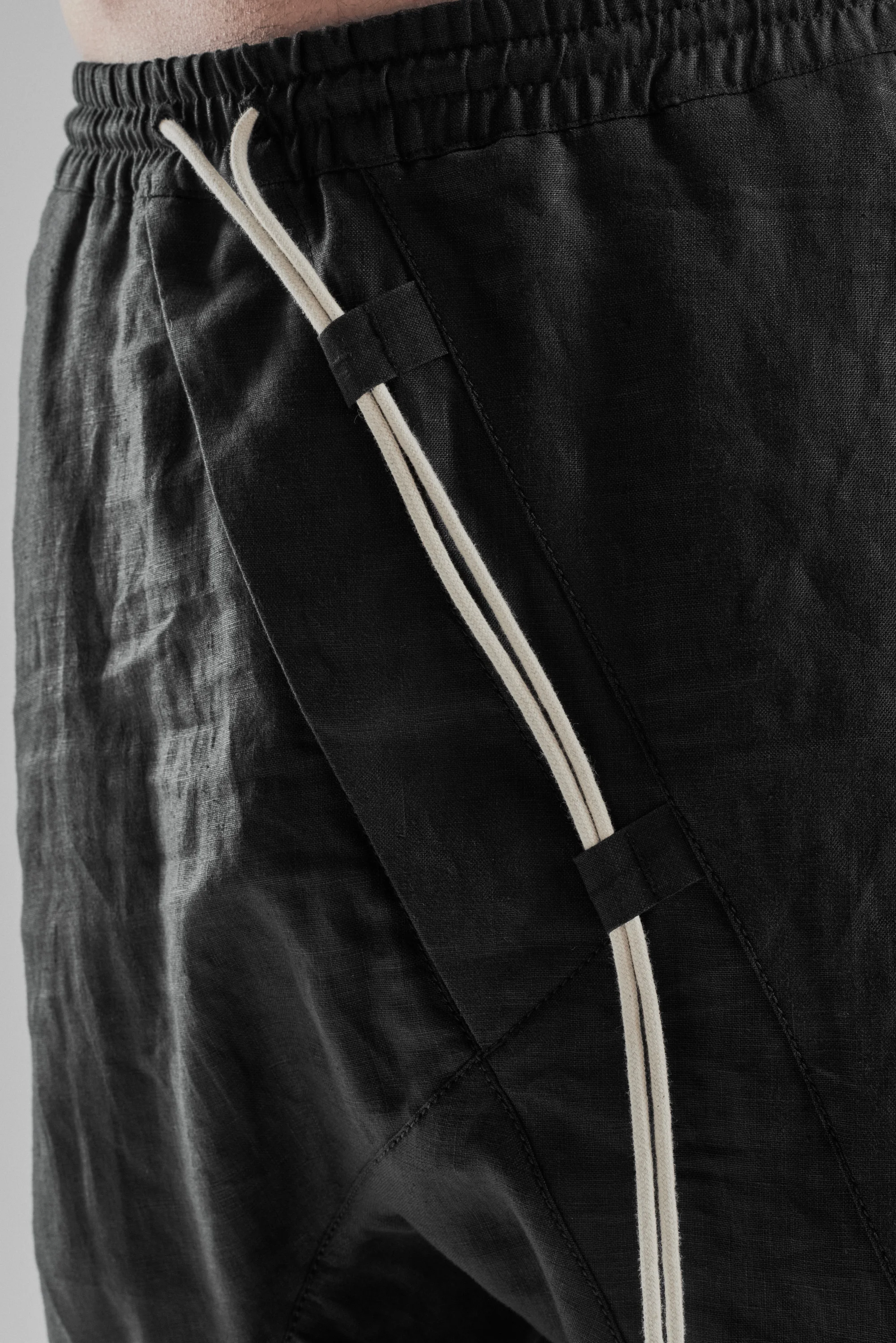 powha-black-drop-crotch-linen-trousers-4