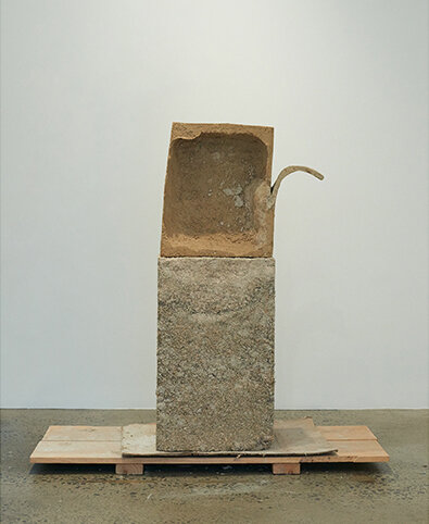 07 Social Fiction - King Louis XIV (river sand, HempCrete,120 x 140 x 40cm), Edward Mulvihill, March 2021.jpg