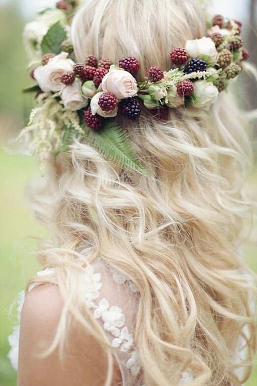 7 Floral Crown Bridal Hairstyle Ideas