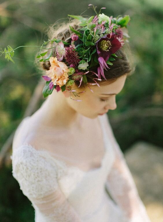 Wedding hairstyles with flowers - full flower crown.jpg
