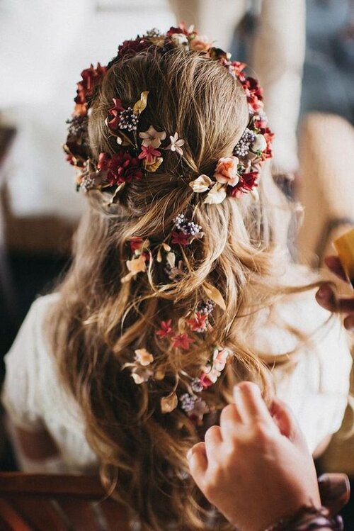 21 Flower Crowns Ideas for Boho Brides 