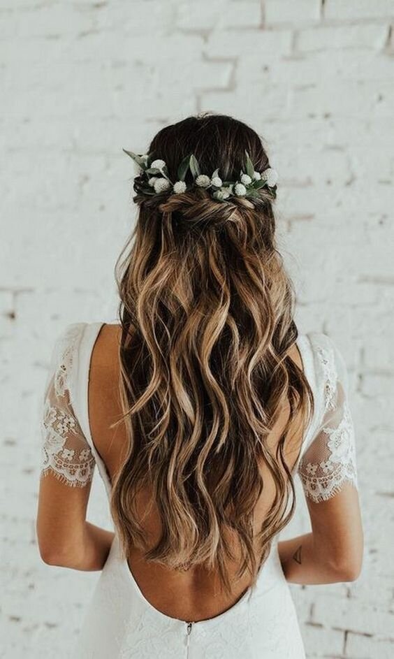Classic And Simple Bridal Hairstyle With White And Pink Rose Flowers View  Of Hairdo From Behind Closeup Stock Photo - Download Image Now - iStock