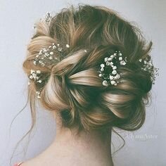 Wedding hairstyles with flowers - single stem flowers.jpg