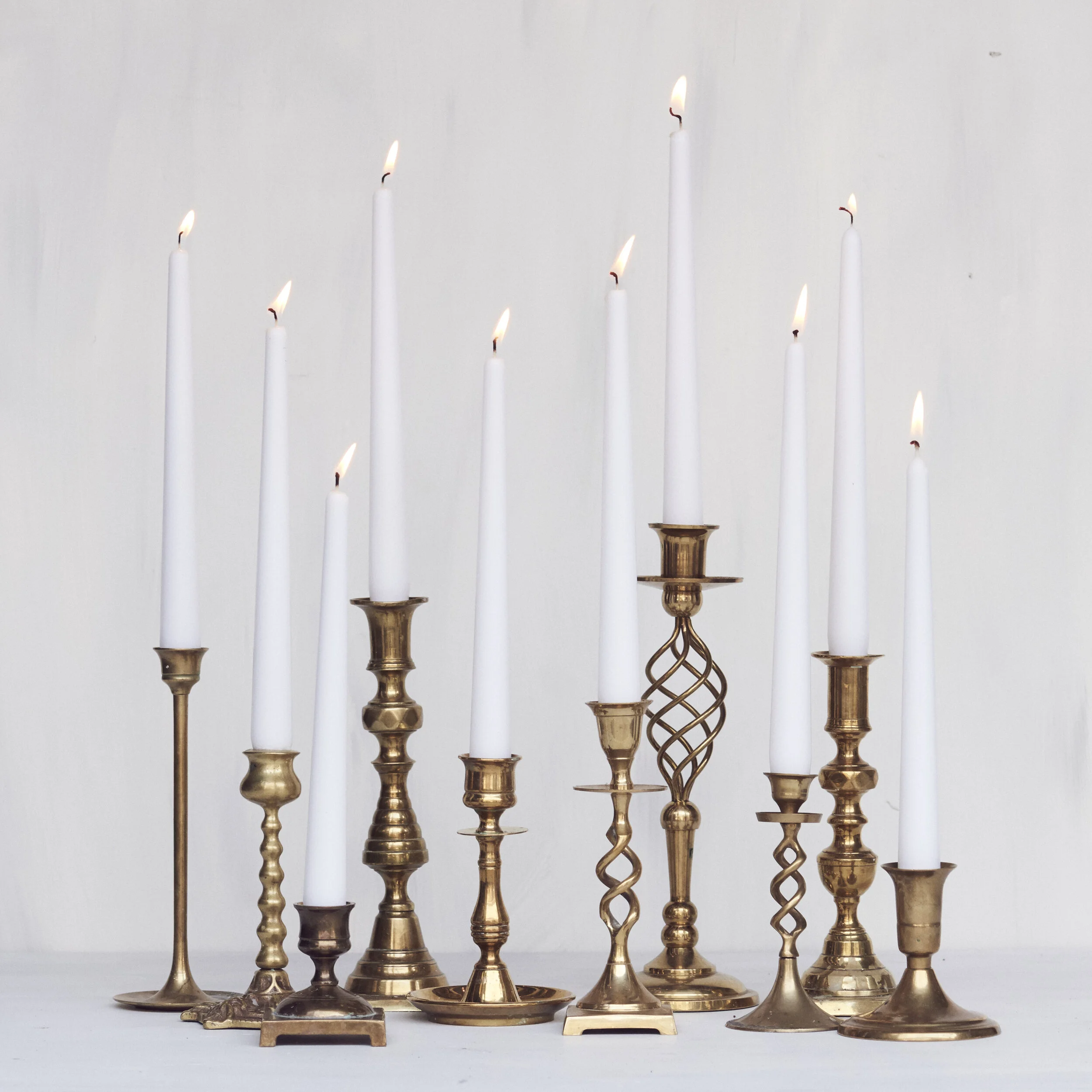 Brass candlesticks
