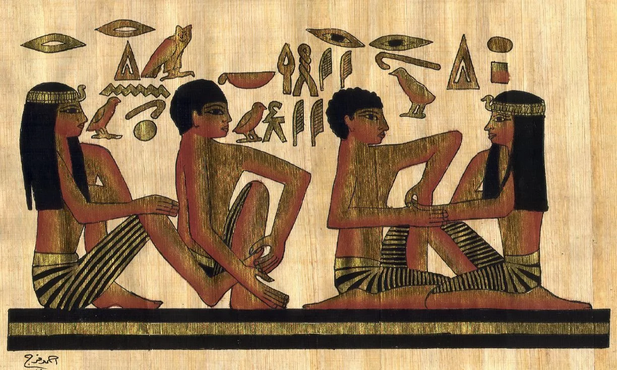 Image depicting foot and hand treatments in ancient Egypt.