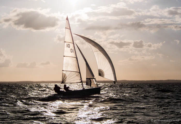 Graham Deegan and Judith French cruise down wind