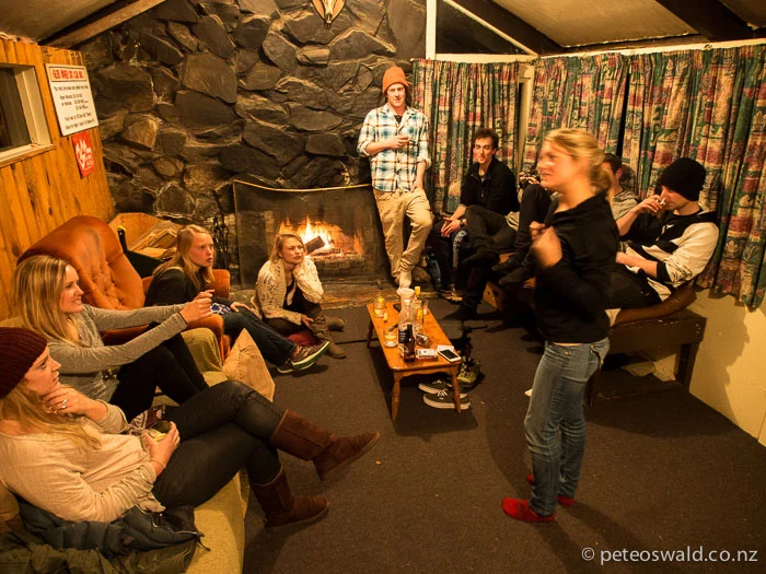 Charades and stiff drinks on the Friday night at our little lodge on the lake