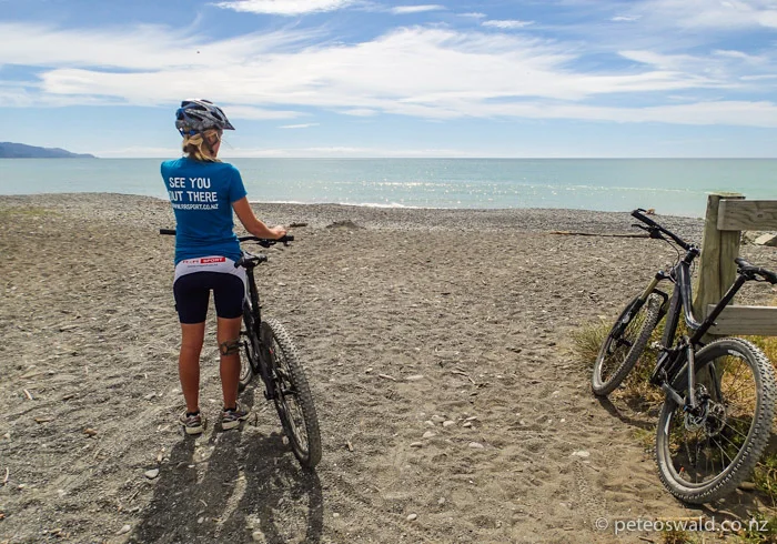 A 60km training ride we did today to the ocean at Rarangi, Marlborough