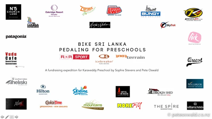 The generous businesses who helped us raise the funds.