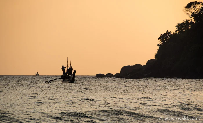 The first day of 2014 and the local fisherman are into it