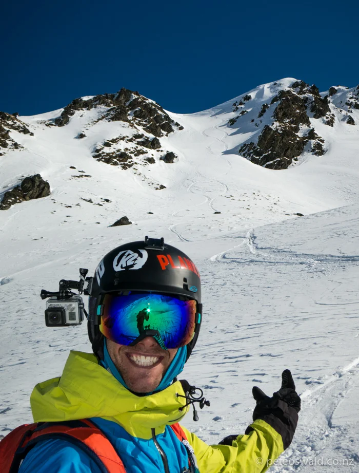 And we found some good dry snow weeks after the last snowfall in the Cardies backcountry. Photo: Lukas Zoegernitz