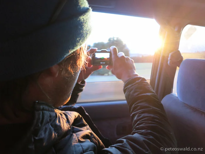 I spent lots of time riding around in cars enjoying my own country as a tourist! Photo: Lukas Zoegernitz