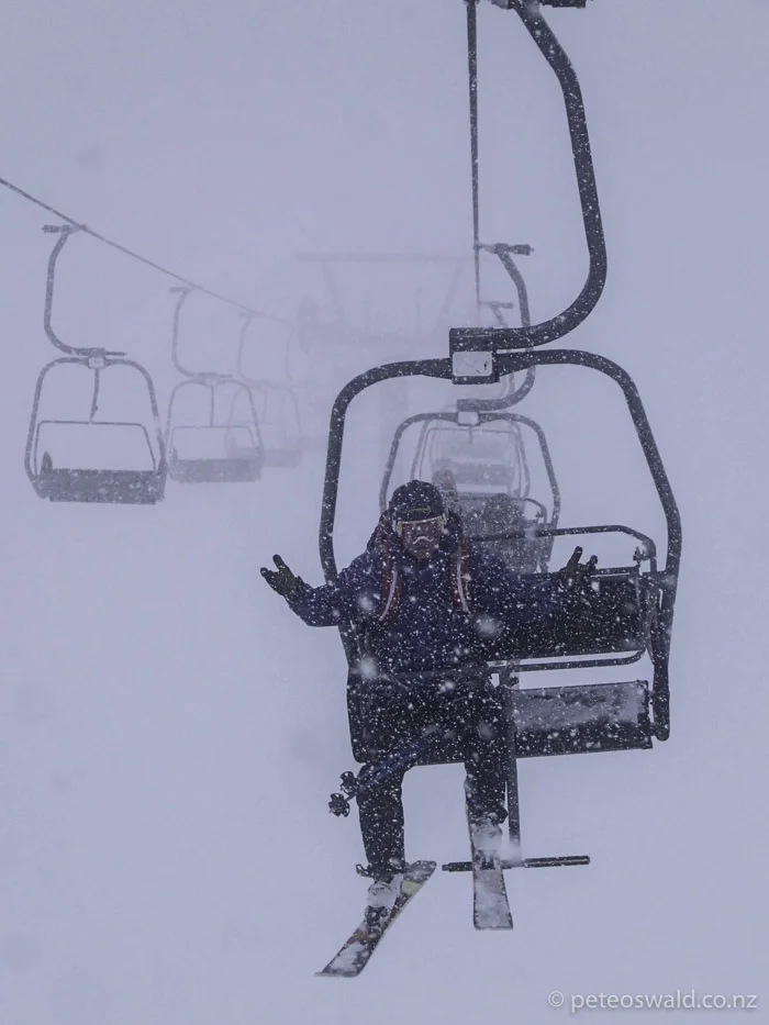 Hamish Smith on one of many lonely powder days with freshies to ourselves at Axamer Lizum