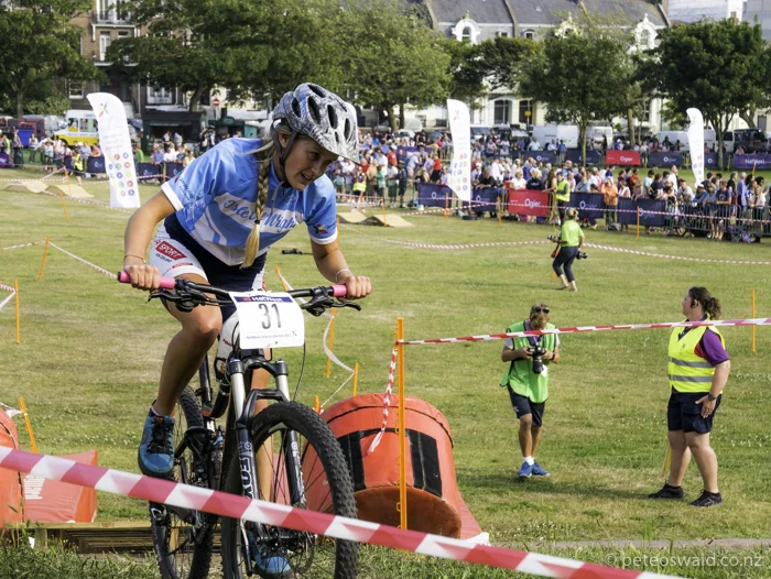 Soph in mid race on the Criterium where she got 6th!