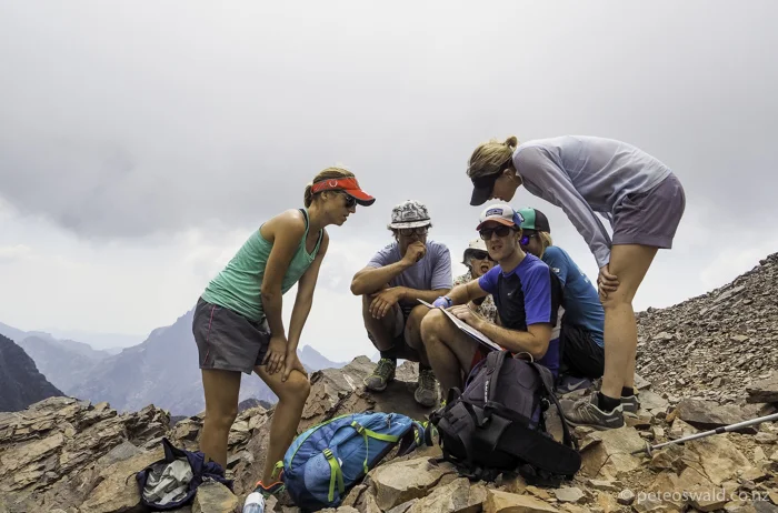 Sometimes the route was not obvious and several times we had to stop to find our location and the next direction to head. Photo: John Oswald