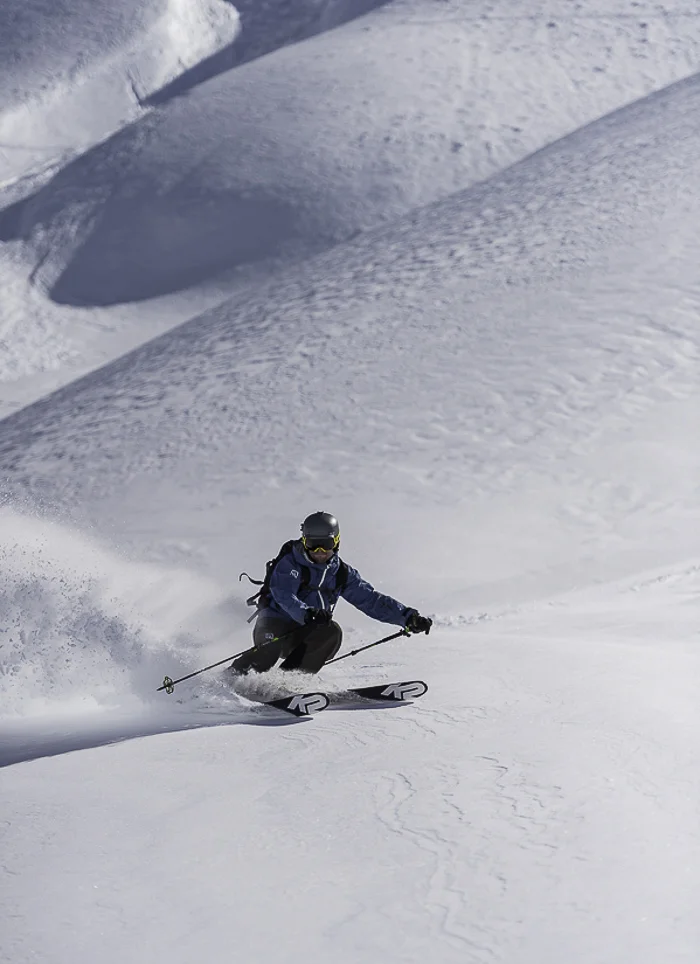 Finding soft snow was challenging in the super variable condition. Photo: Mark Bridgwater