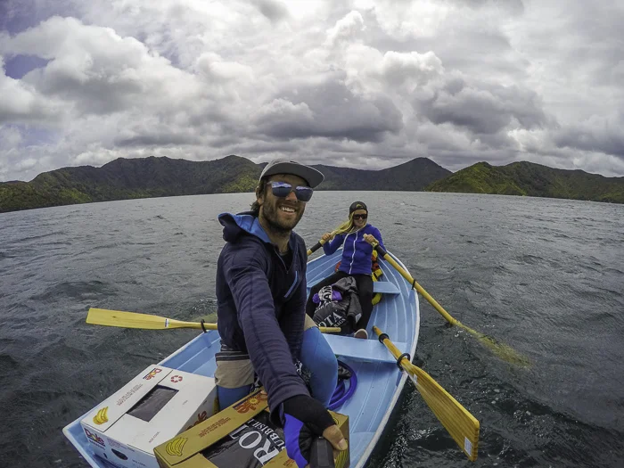 Rowing in the Marlborough Sounds with Sophie