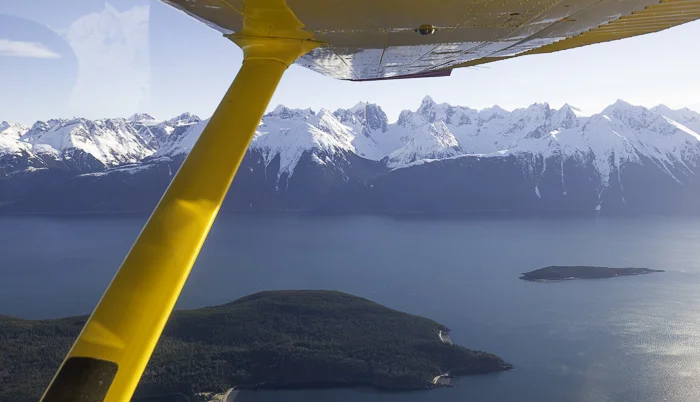 The 6th and final flight in the journey to reach Haines, AK, USA from Innsbruck, Austria. Just the pilot and me in a very small plane