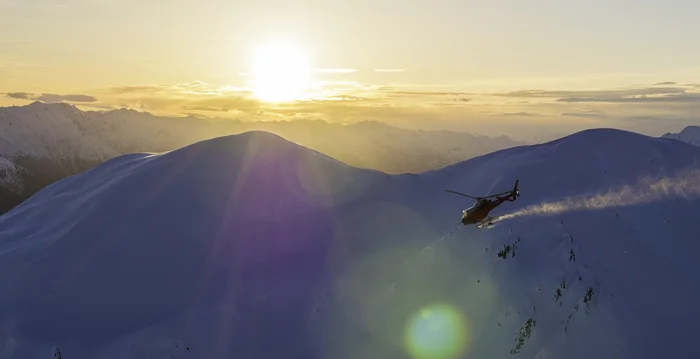 Sunrise on comp day in Haines, over 100 people had to get heli lifted to the remote venue location