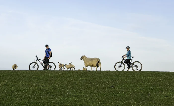 Country bike ride with Soph (R) and Will Satterly (L)