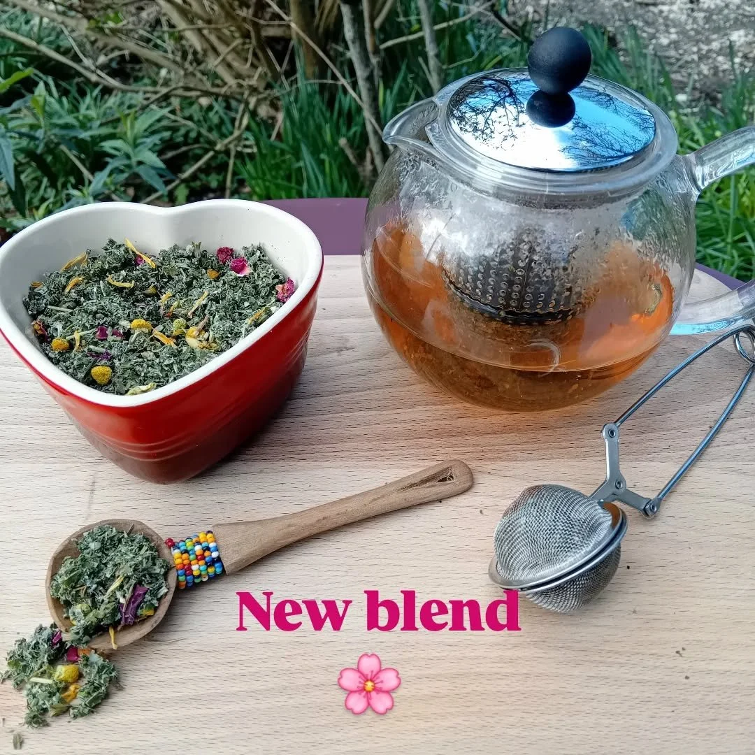 I've created a new blend for the girl dog in your life. It's aim is to help ease hormonal fluctuations and balance the emotions. 
I've made it so it can be used as a tea or rehydrated with warm water if necessary as I often find as bitches come into 