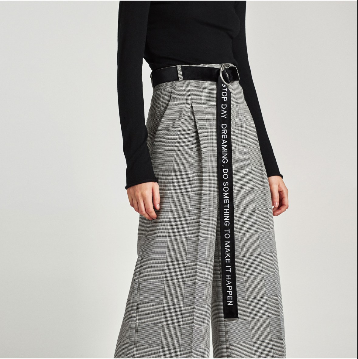 Zara, Extra Long Belt with Slogan, $22.90