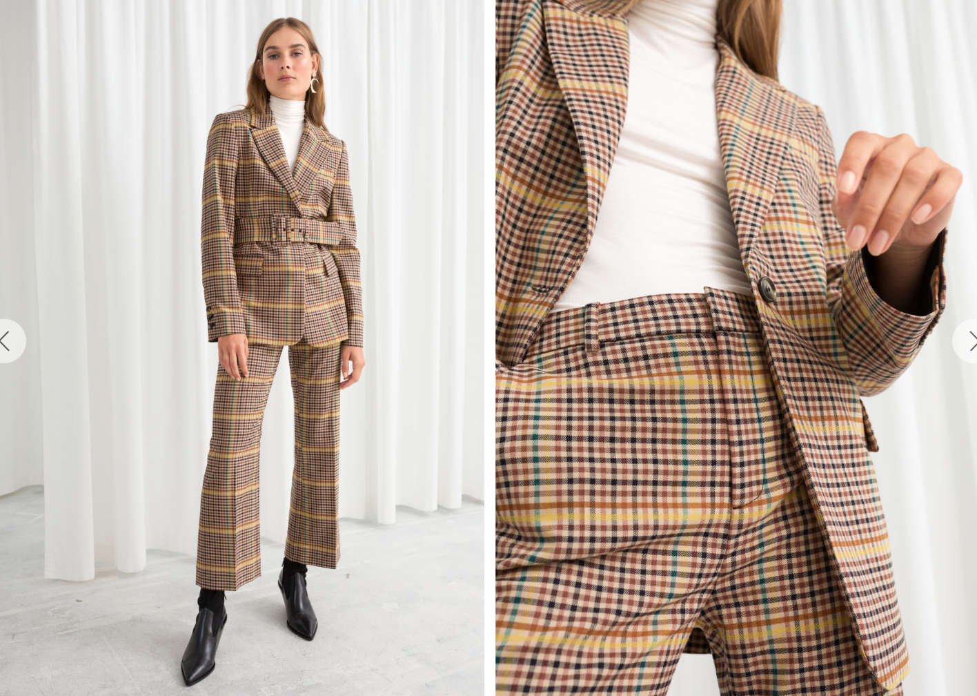 & Other Stories Plaid Suit