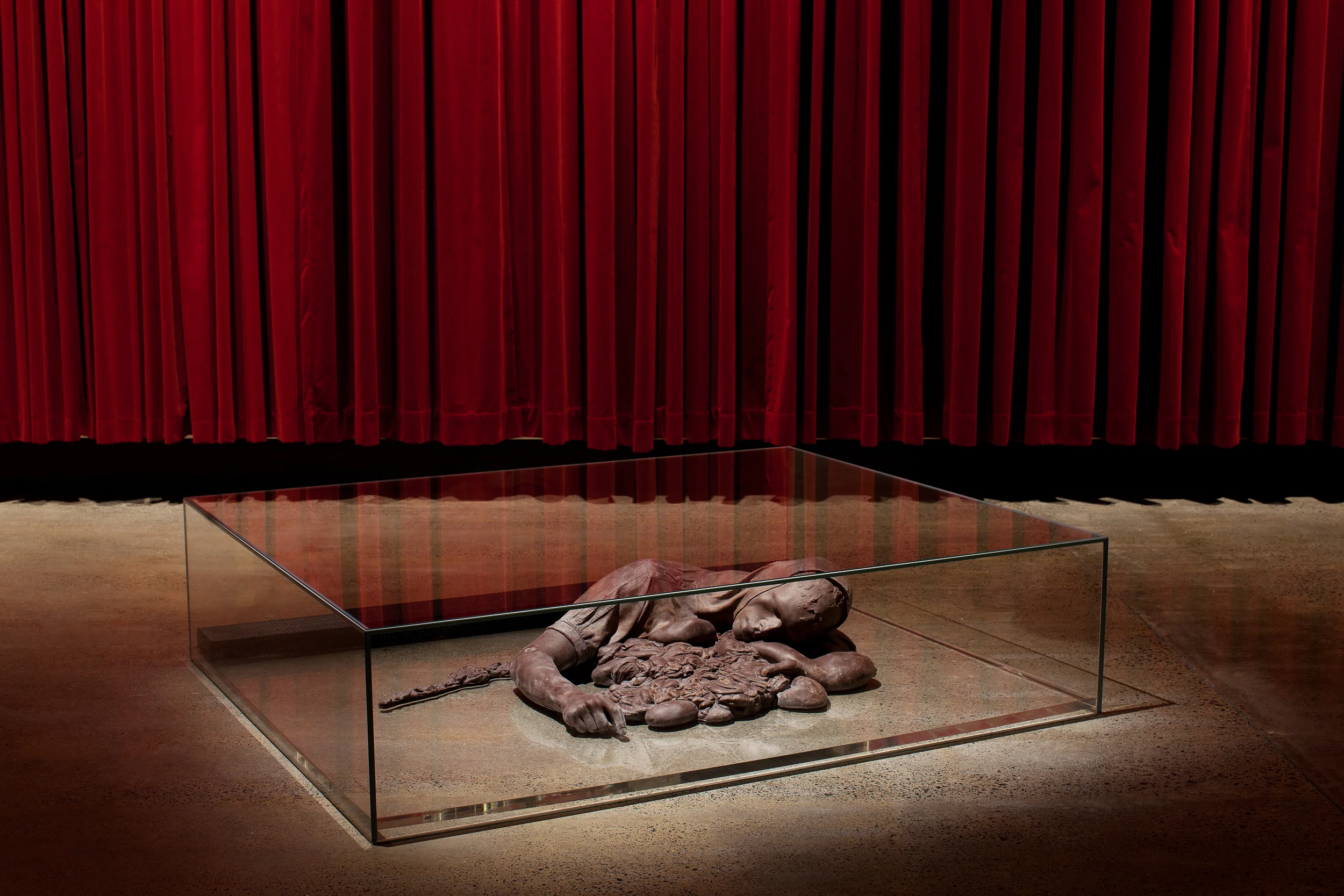 On the Road to Heaven The Highway to Hell 2008 Stephen J Shanabrook (1965, Cleveland, OH, USA; lives and works in New York, NY, USA and Moscow, Russia) Remnants of the suicide bomber cast in dark chocolate, edn 2/5