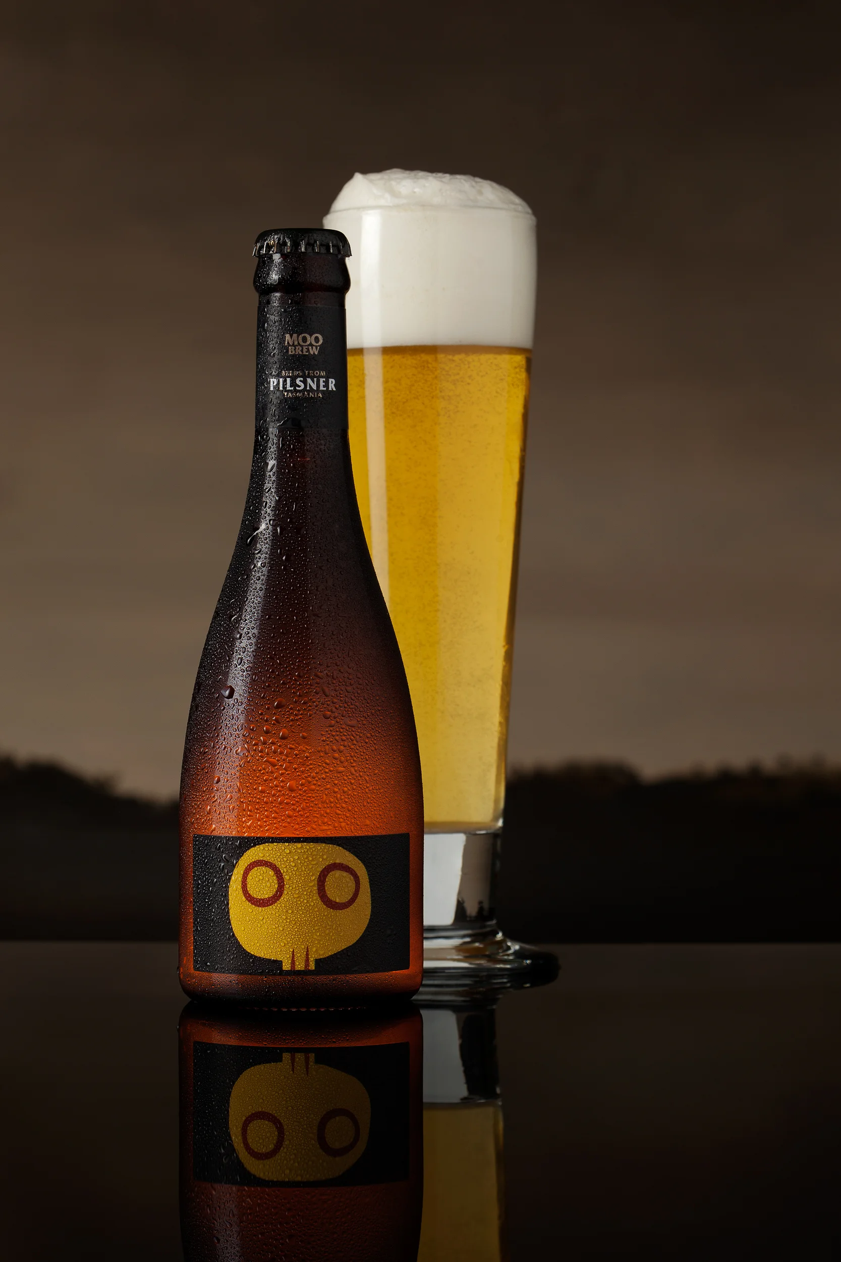 Branding hero image of the Moo Brew pilsner