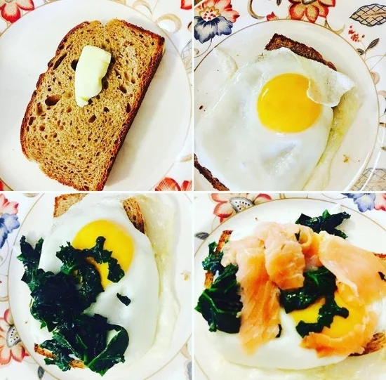 Breakfast| salmon & egg toast | Закуска: тост със сьомга и яйце