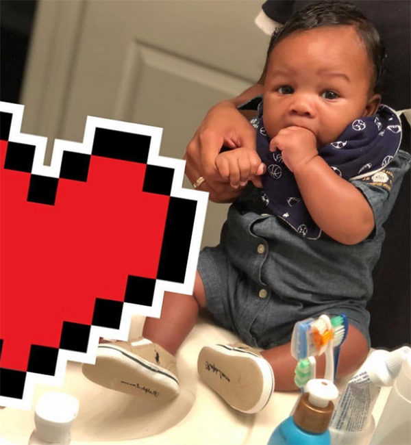 Hey lil' man! Rhea's son, Zyon, is the cutest decked out in his Polo (Photo Credit: Instagram)