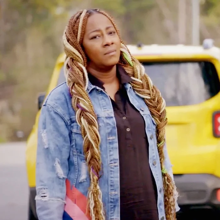 Le’Andria Johnson is confronted by Iyanla Vanzant (not pictured) when she felt like giving up on the process. (Credit: OWN Network)