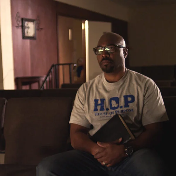 Actor James Black plays the Black pastor who crashed into two motorcycle riders, killing them with his car. (Credit: My Brother’s Crossing film)