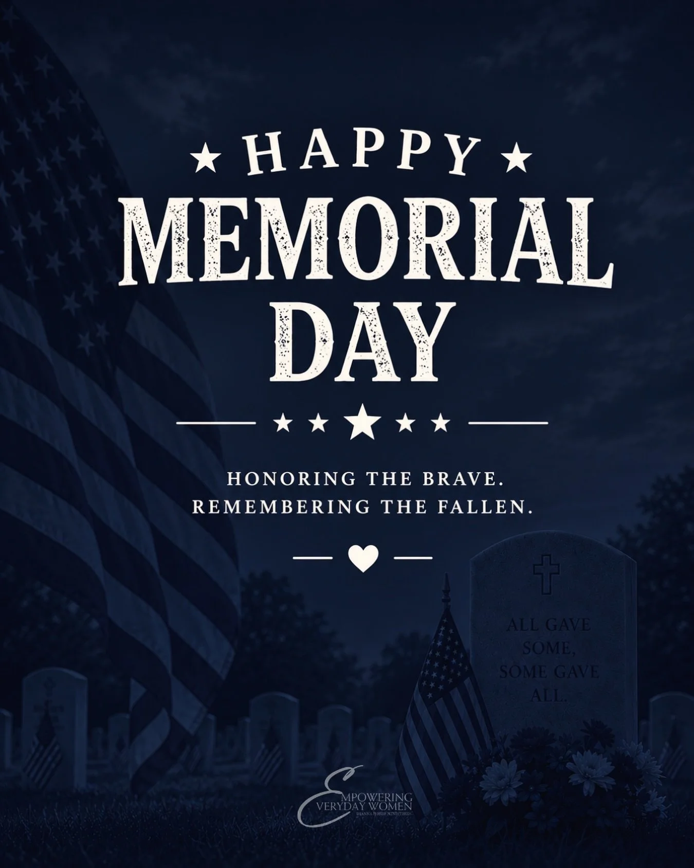 Today we honor the brave women and men who gave their lives in service to our country. Their sacrifice will never be forgotten. 

As we gather with loved ones and enjoy the freedoms we often take for granted, may we also pause to remember those who p