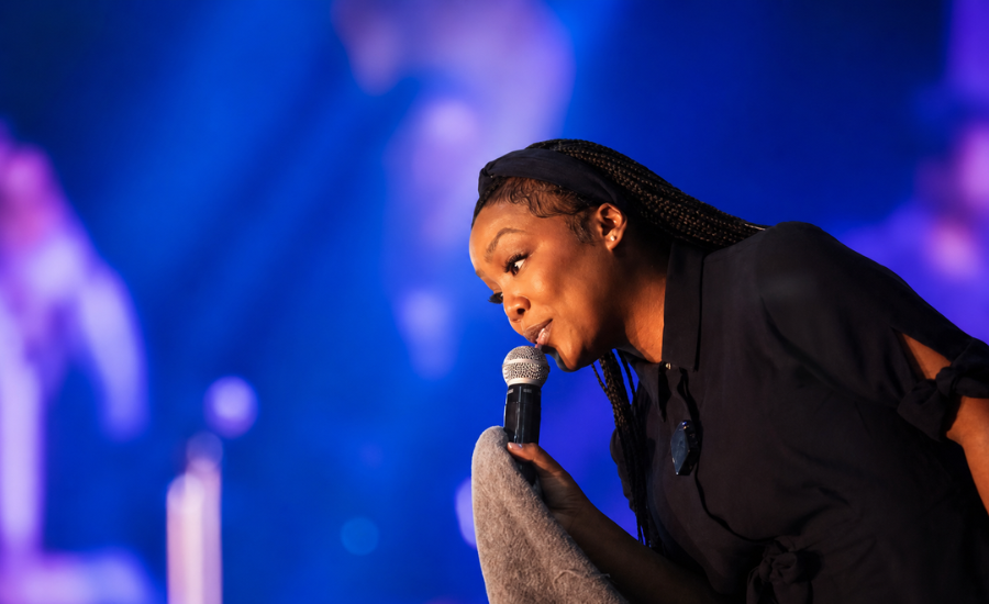 Evangelist Dianna Hobbs Ministers at Holy Convocation Honoring Her Late Brother