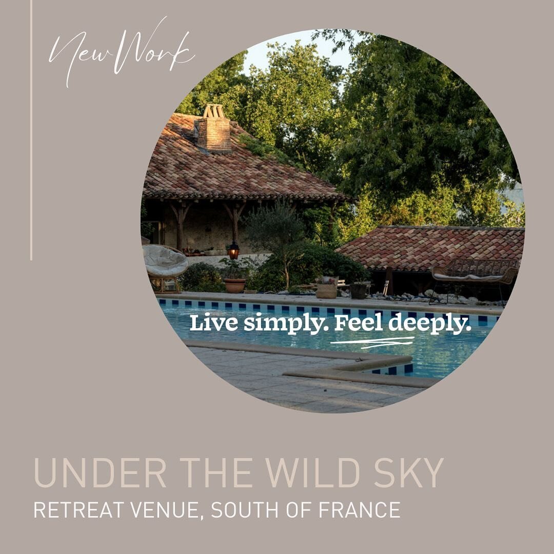 It&rsquo;s been a while since I shared some new work. 📜🖌️

I absolutely loved the opportunity to do the brand writing and website copy for a very special place in the French countryside. Under The Wild Sky is a contemporary-minded retreat venue in 