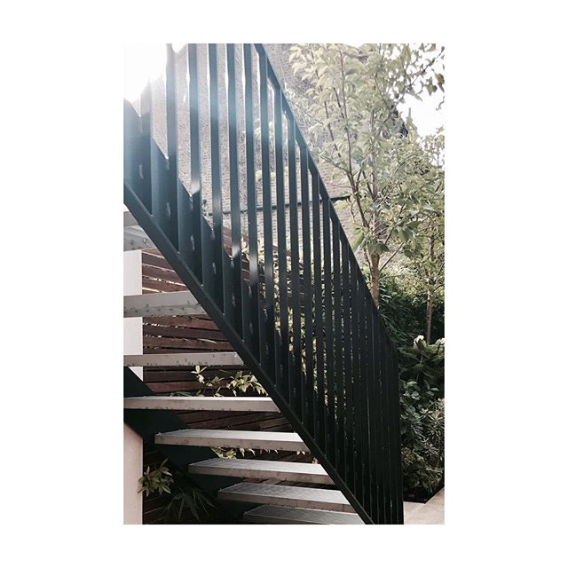 Bespoke external staircase that leads from the balcony into the garden #stairs #staircase #garden #nature