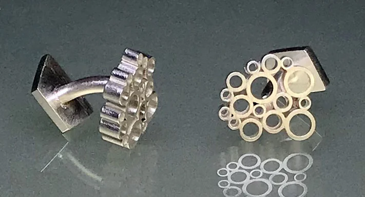 Circle cluster Cufflinks. Sterling. .75” x .75” b.jpg