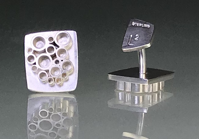 Circle cluster Cufflinks. Sterling. .75” x .75” d.jpg