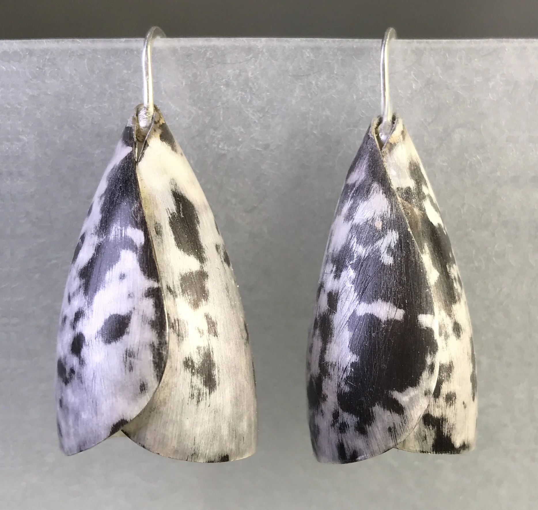 Dappled Bells. Oxidized Sterling. 1.5” x .75”. $125 .jpg