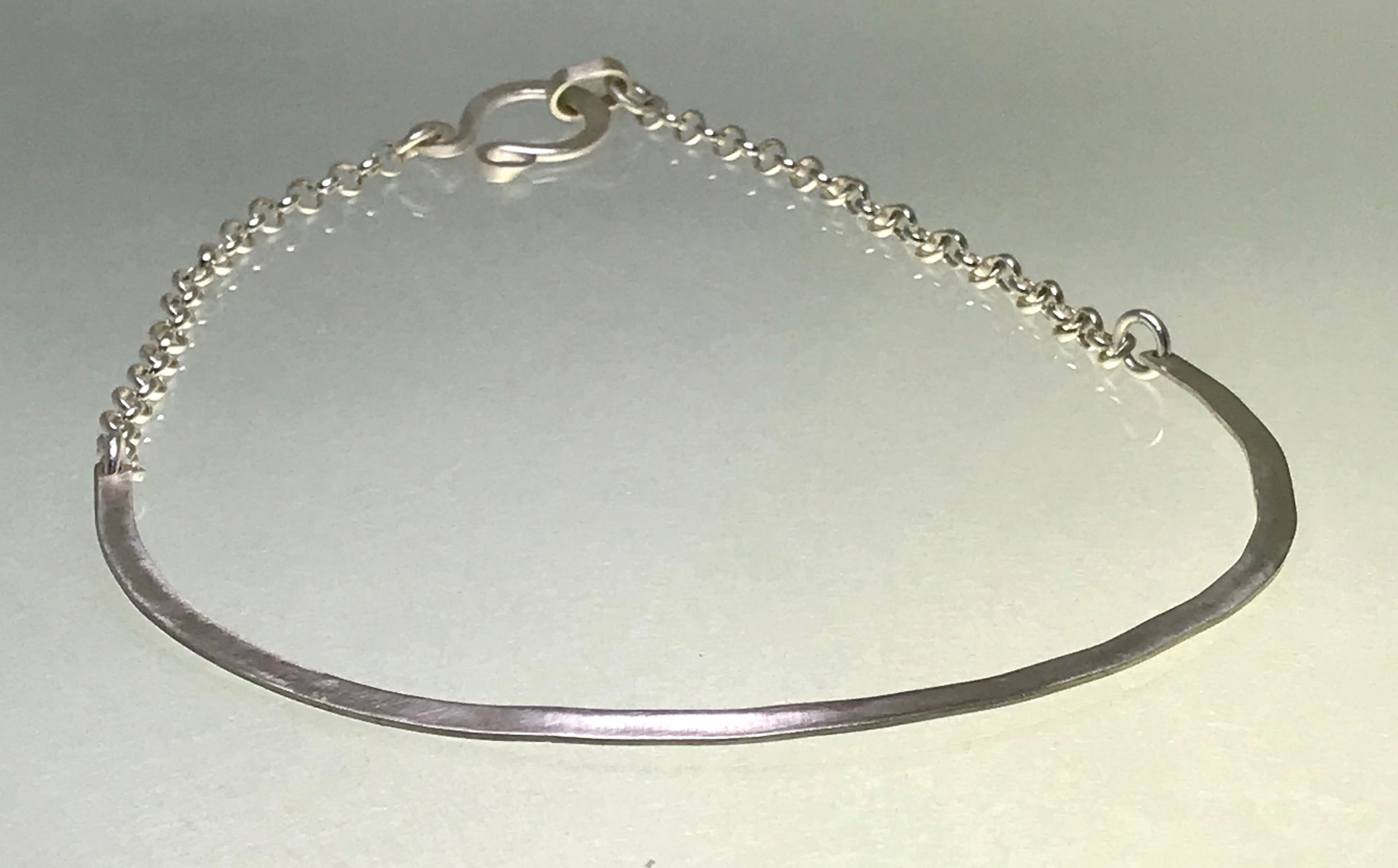 One Bar Neck Wire with Chain Back. Sterling and Fine Silver. 20” Length. $115 c.jpg