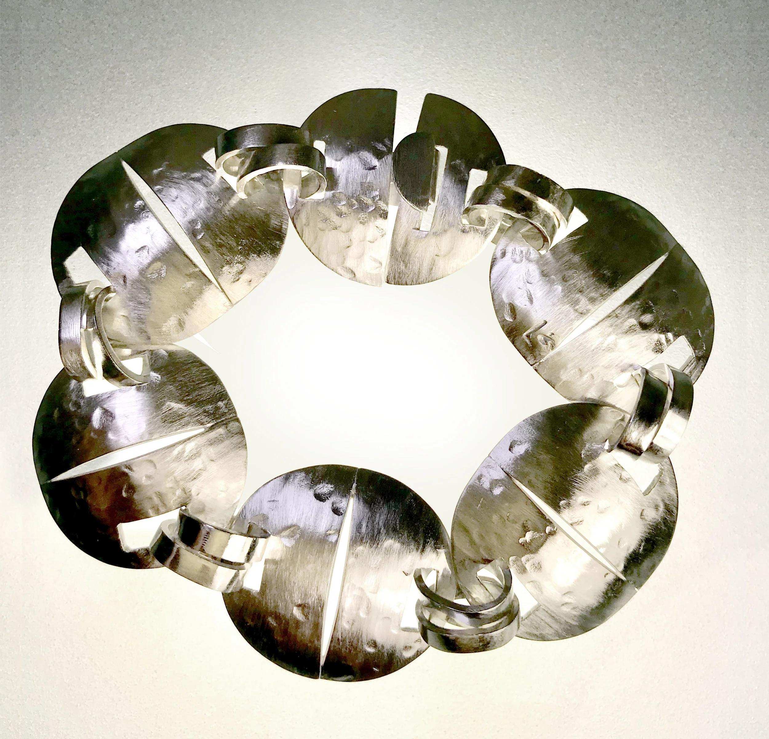 Half Circles Bracelet. Sterling. 7.5” Length. $225 b.jpg