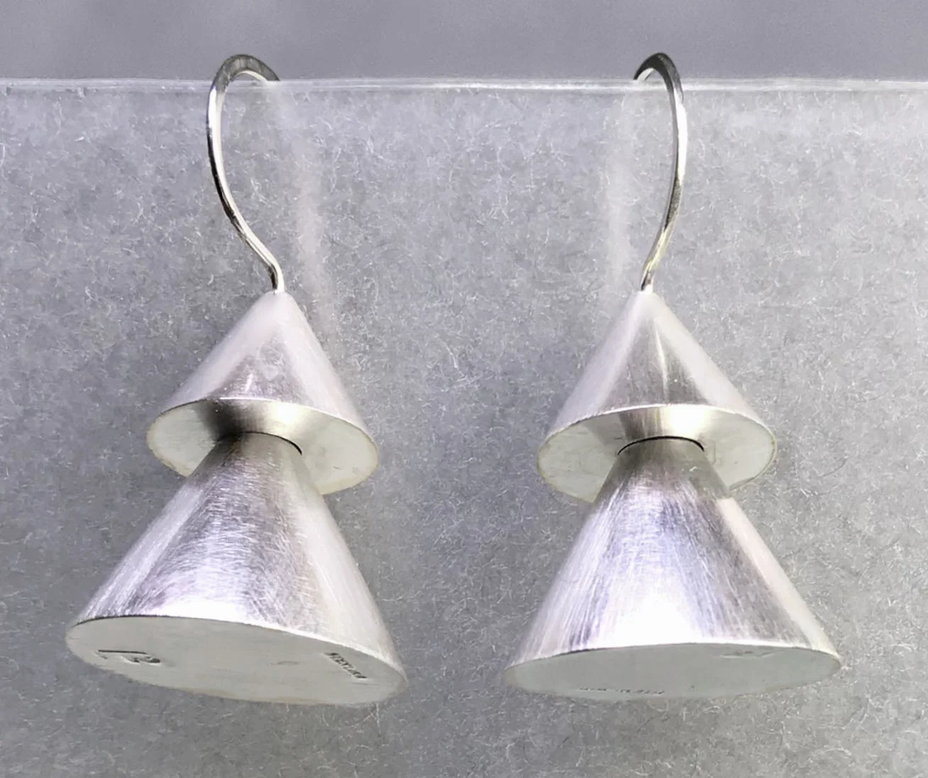 Stacked Kinetic Cones. Sterling. 1.5” x .75”. $115 .jpg